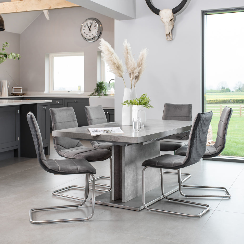Morwell Concrete Extending Table - 160/220cm