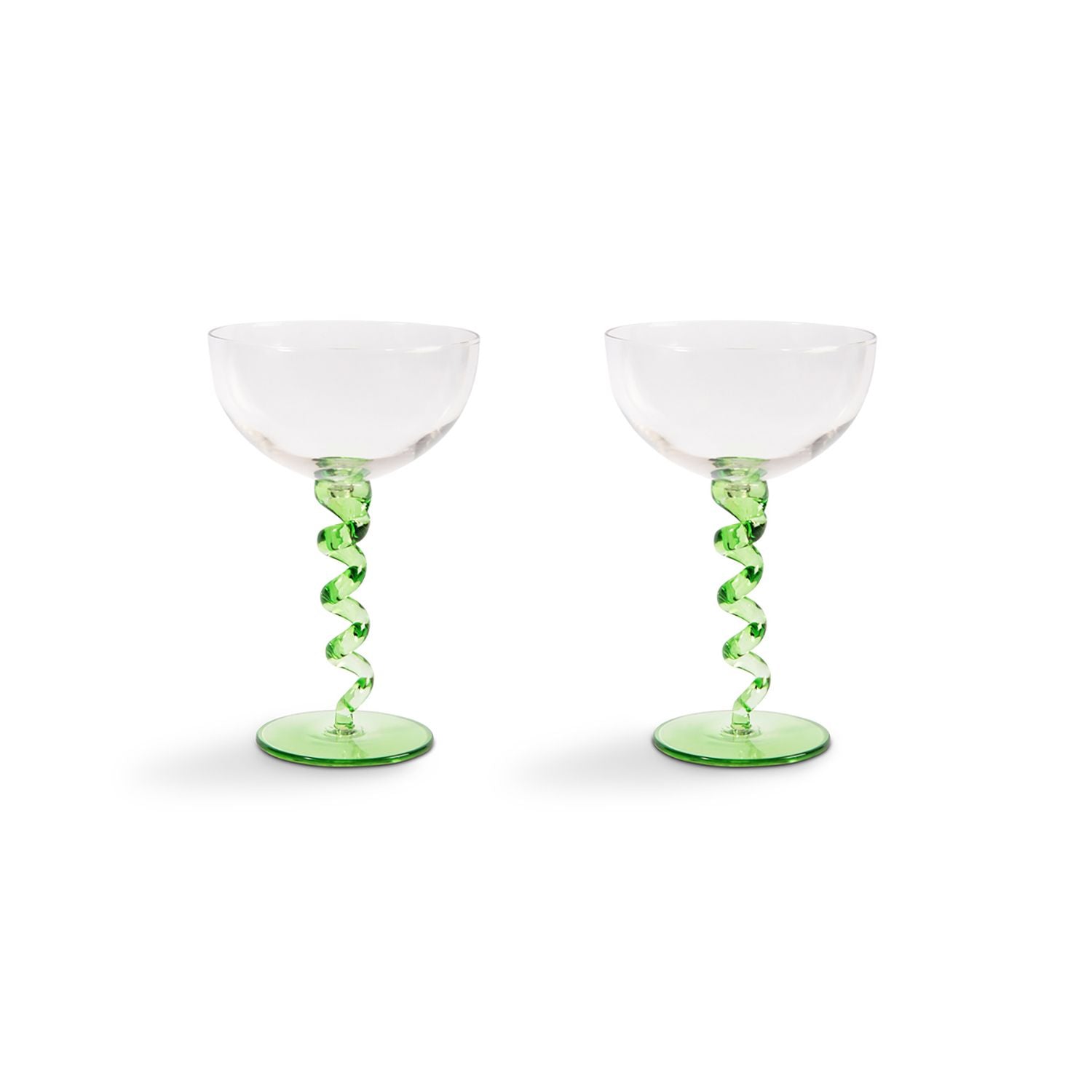 Spiral Coupe Set of 2 - Green