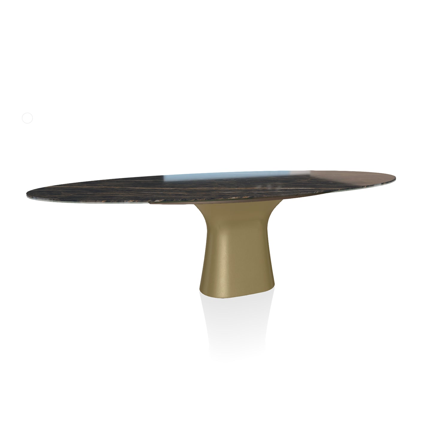 Podium Table By Bontempi Casa - Noir & Concrete Brass