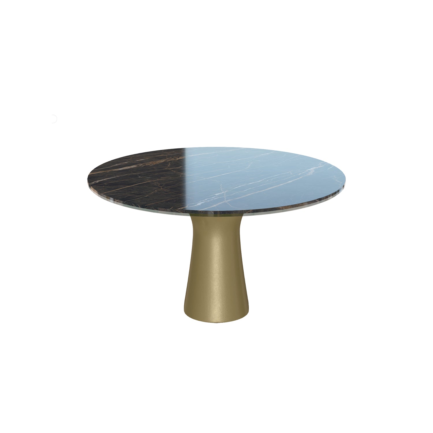 Podium Table By Bontempi Casa - Noir & Concrete Brass