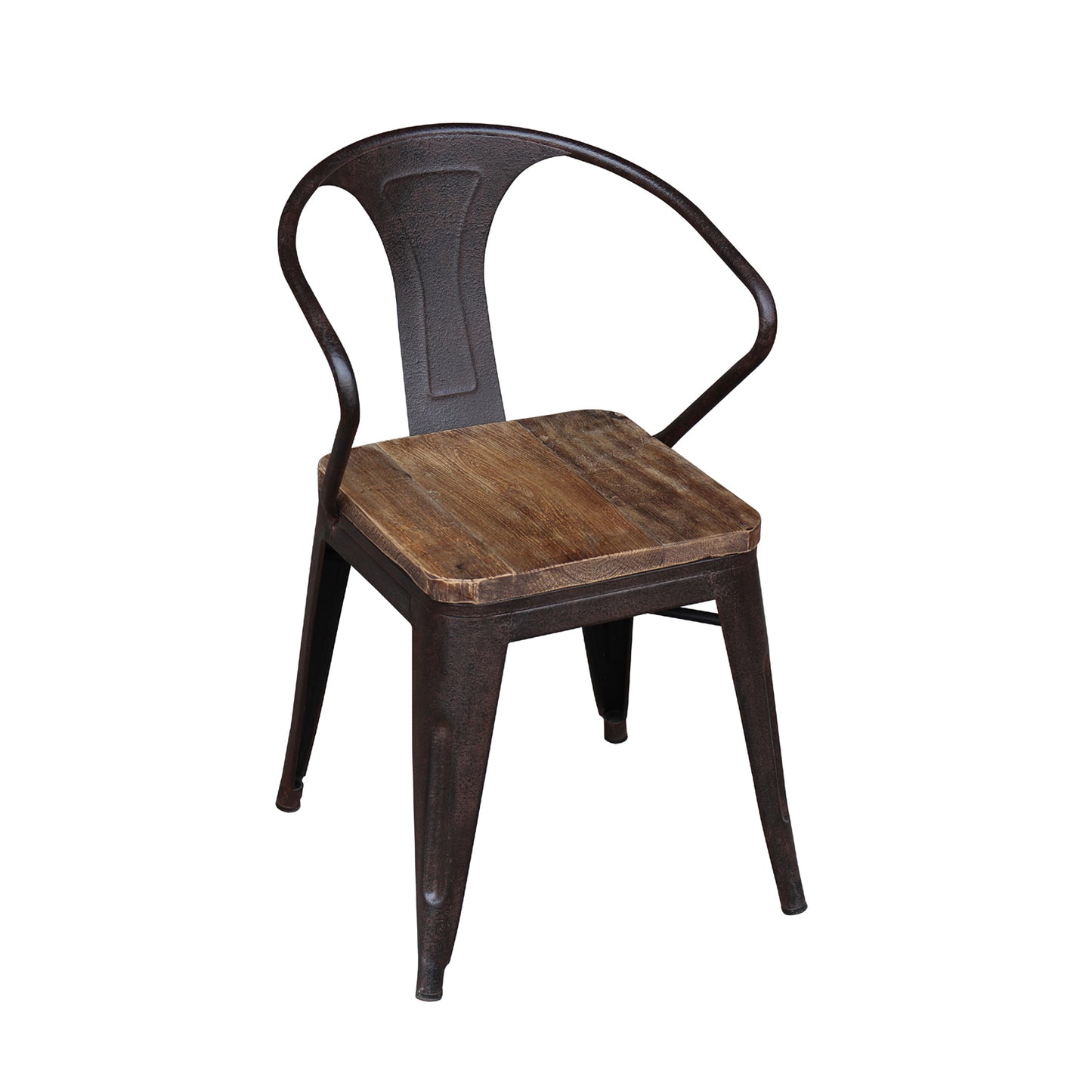 Lambs Green - Metal Arm Chair with Elm Seat