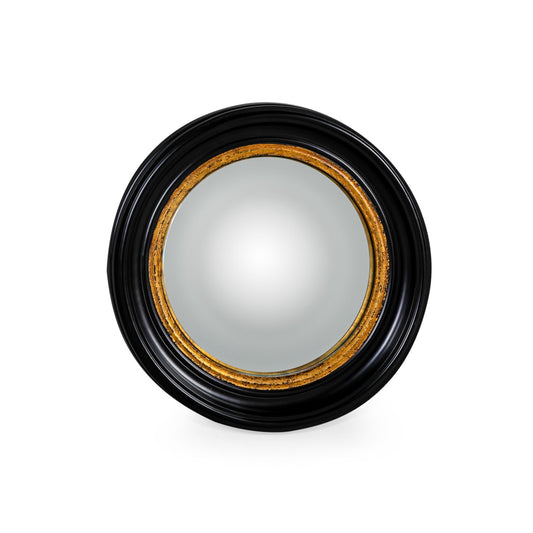 Black & Gold Convex Mirror - Medium