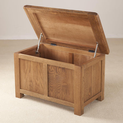 Auvergne Solid Oak Blanket Box - Small
