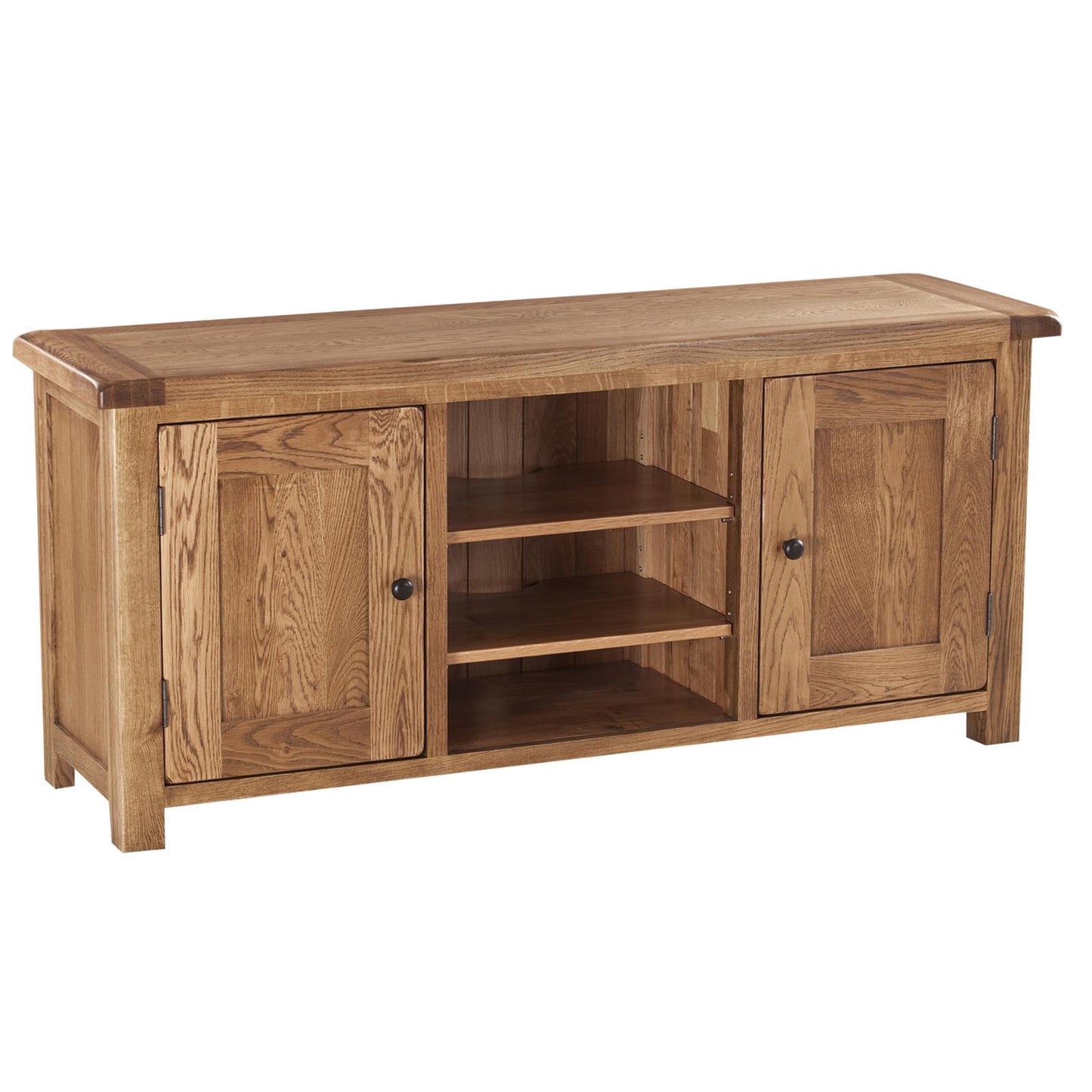 Auvergne Solid Oak TV Unit - Large - Better Furniture Norwich & Great Yarmouth