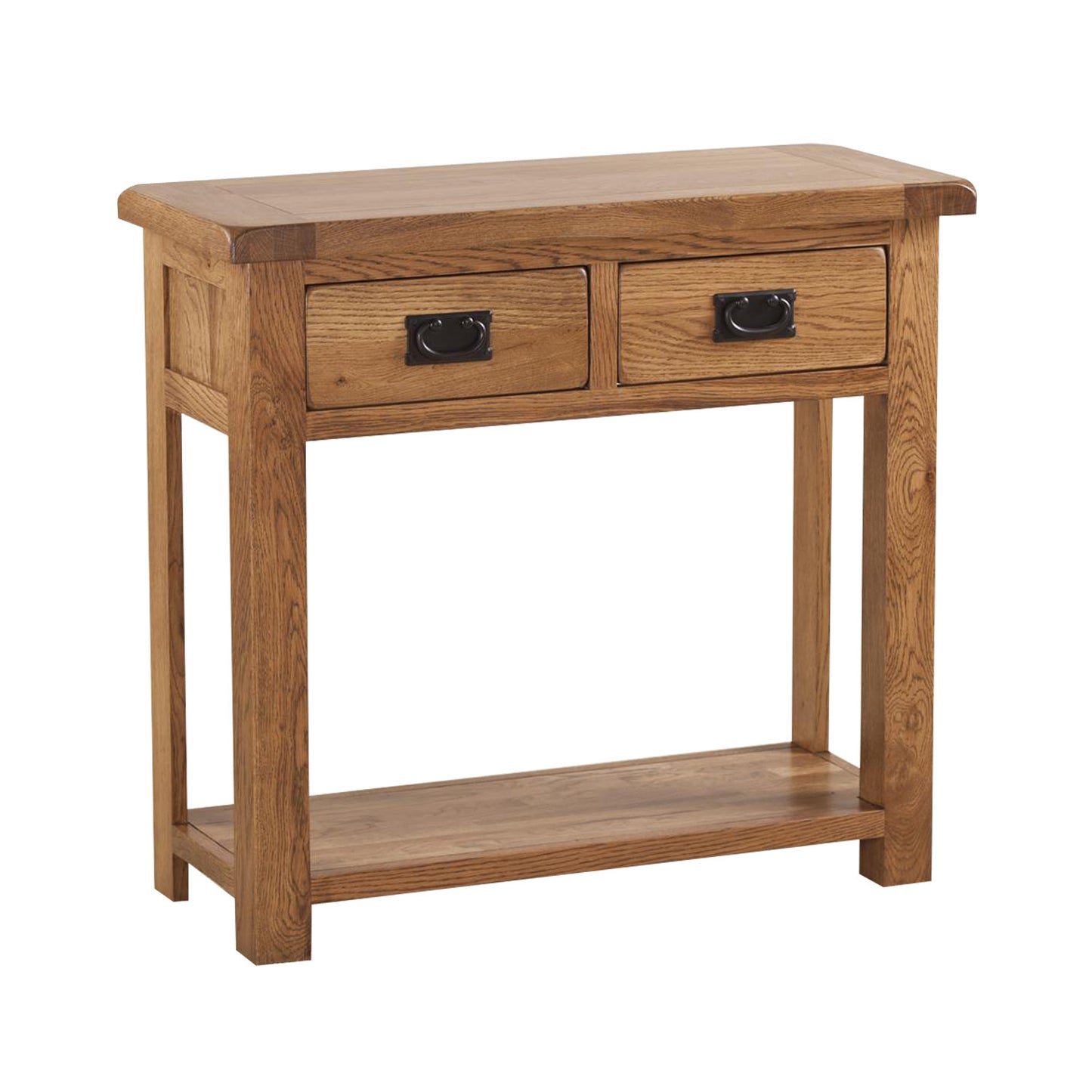 Auvergne Solid Oak Console Table - 2 Drawer - Better Furniture Norwich & Great Yarmouth
