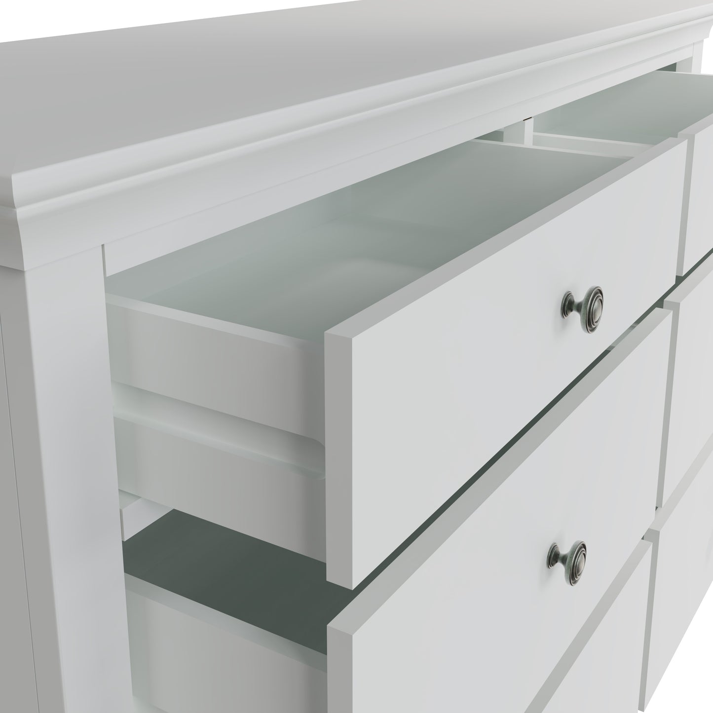 Toulouse White Chest Of Drawers - 6 Drawer Chest