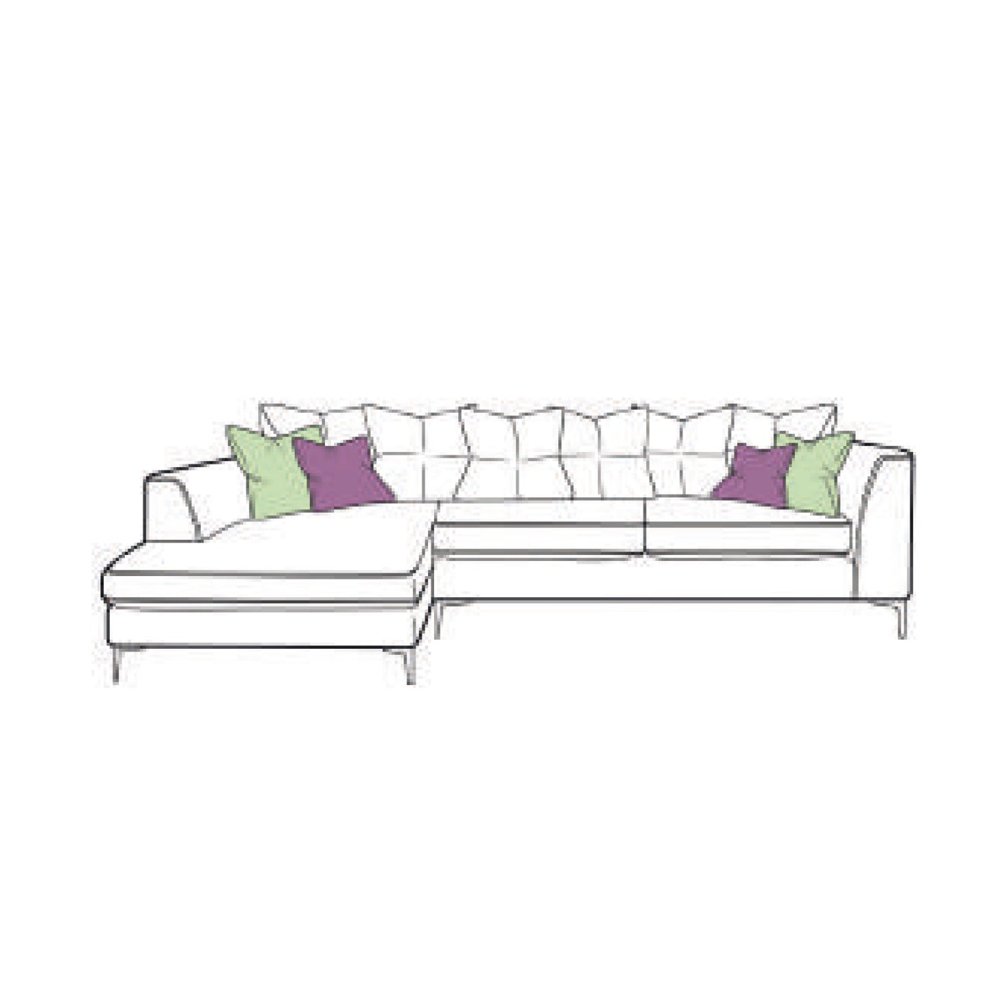 Finley Sofa - Small Chaise Scatter Back