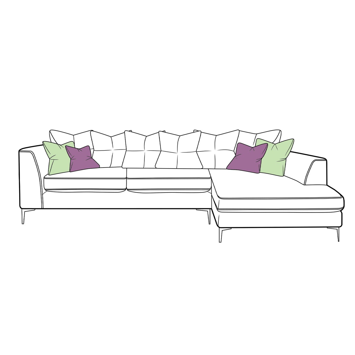 Finley Sofa - Small Chaise Scatter Back