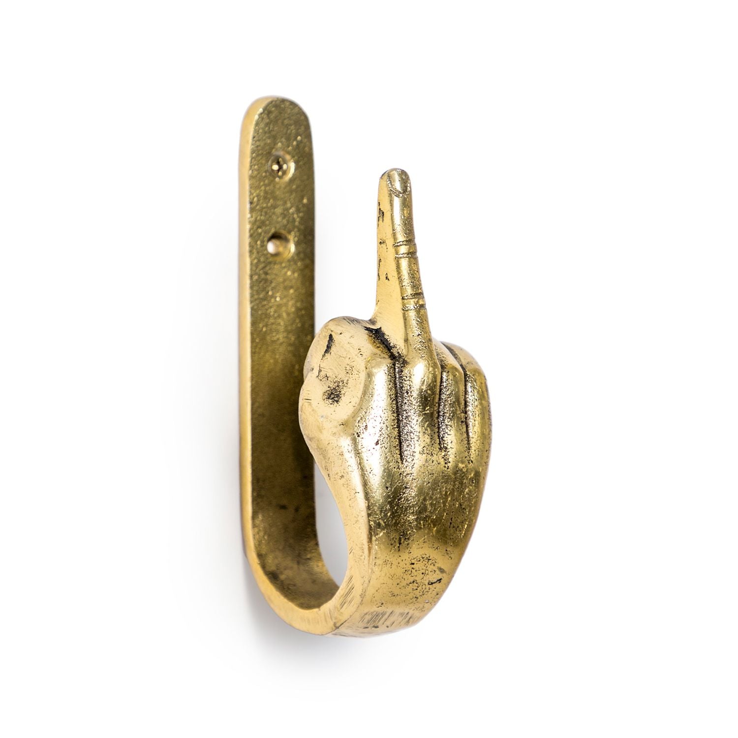 Antique Gold Middle Finger Hand Coat Hook