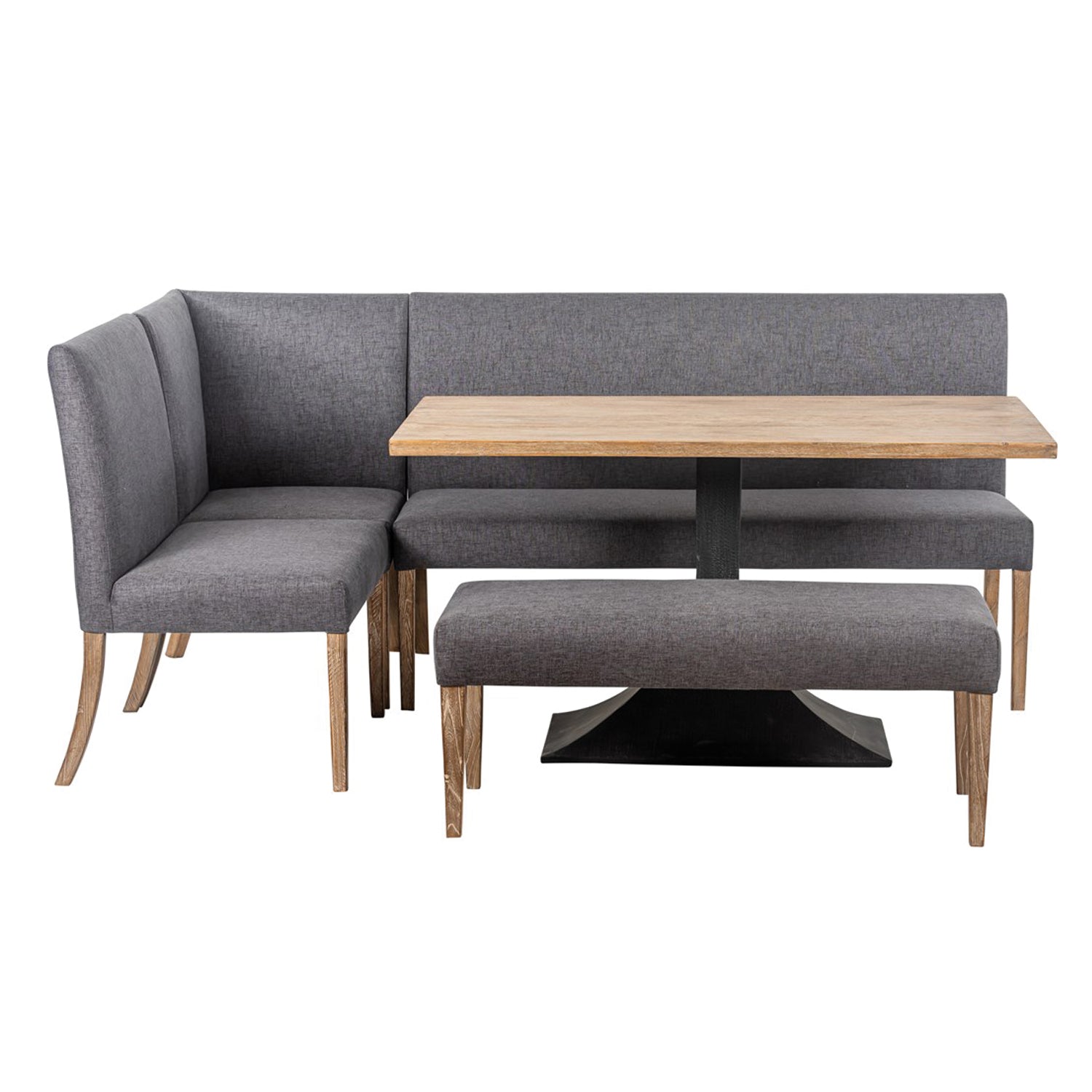 Table & Bench With Corner Section - Eastwood