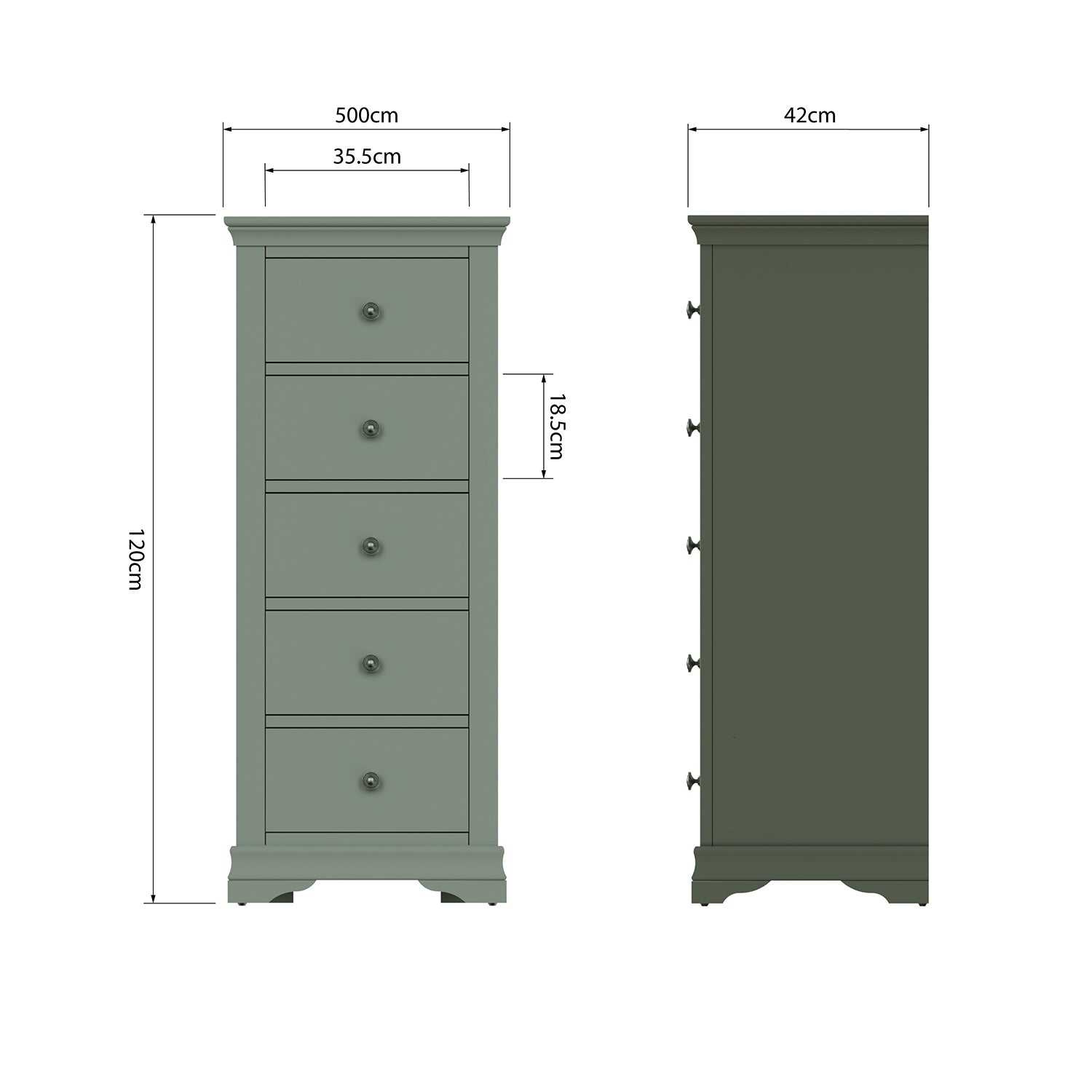 Measurements For 5 Drawer Chest