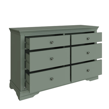 Toulouse Olive Chest Of Drawers - 6 Drawer Chest