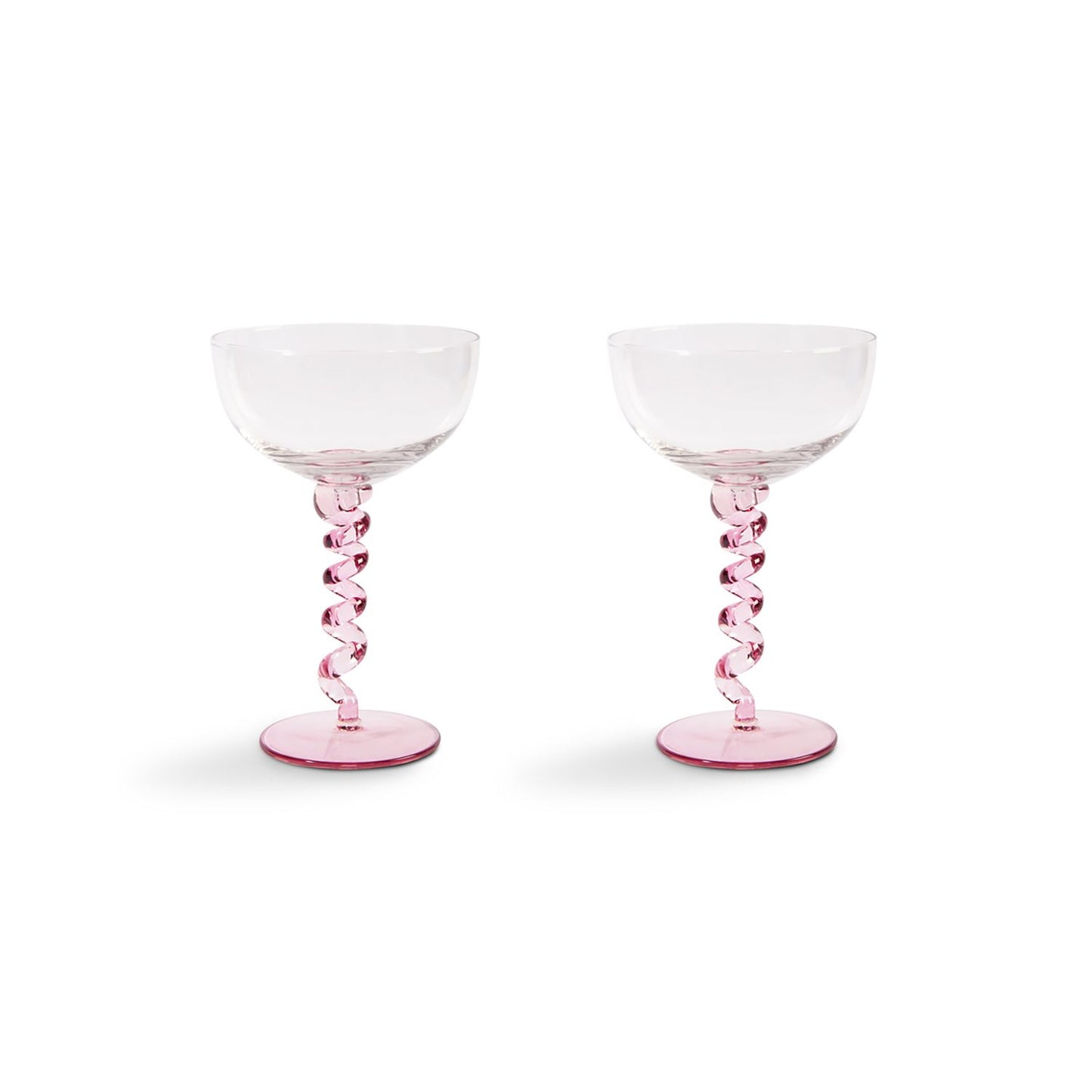Spiral Coupe Set of 2 - Pink