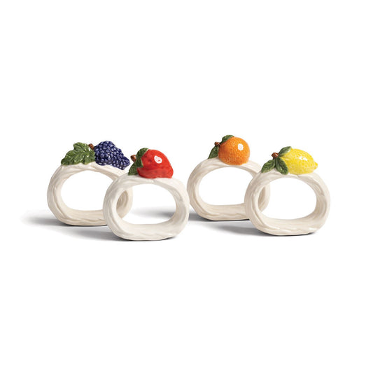 Fruit Napkin Ring Set of 4