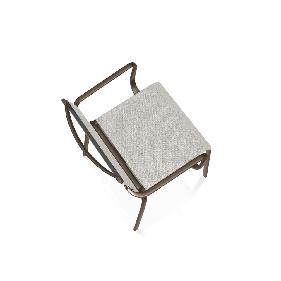 Net Garden Chair By Bontempi Casa - White & Dark Brass