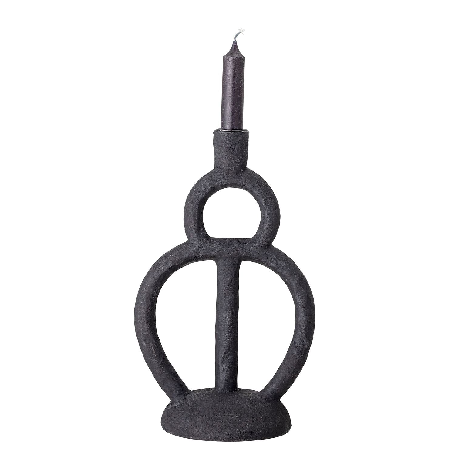 Candlestick - Black & Polyresin