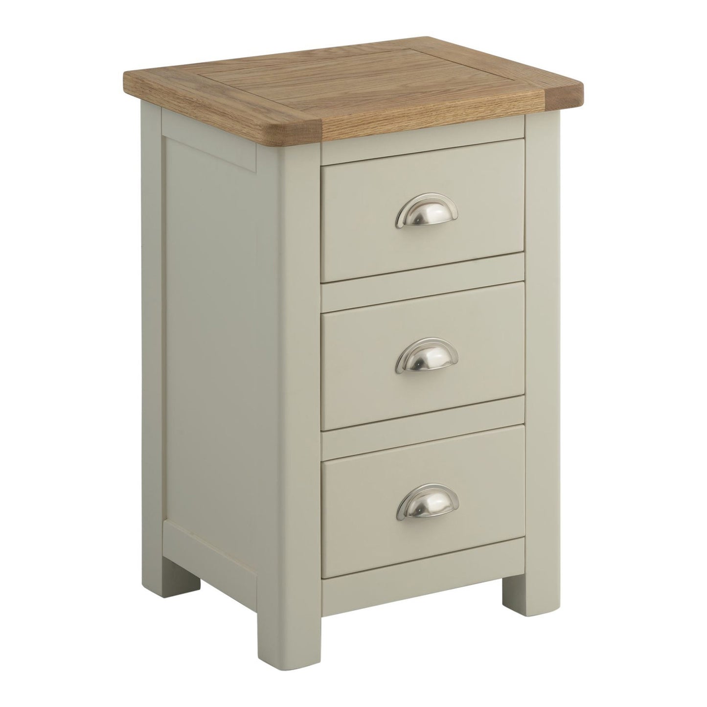 Todenham Oak & Painted Bedside Cabinet - 3 Drawer Chest - Better Furniture Norwich & Great Yarmouth
