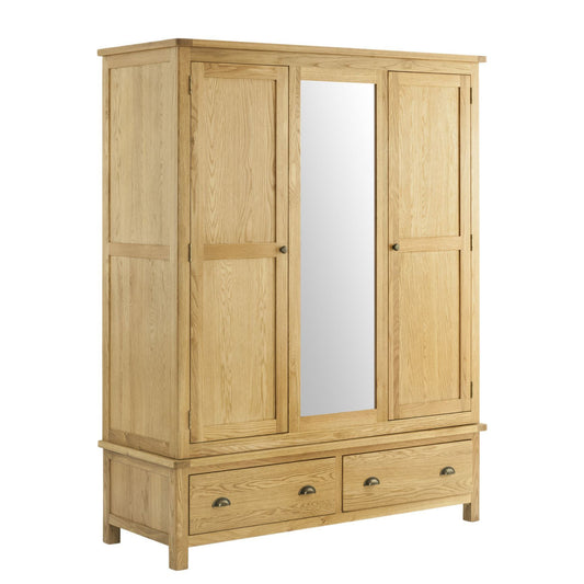 Todenham Oak Wardrobe - 3 Door with 2 Drawers