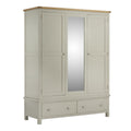 Todenham Oak & Painted Wardrobe - 3 Door with 2 Drawers - Better Furniture Norwich & Great Yarmouth