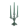 Light Grey/Blue Flock Ornate Candelabra