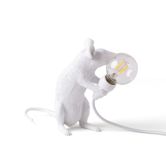 Mouse Sitting Table Lamp - White